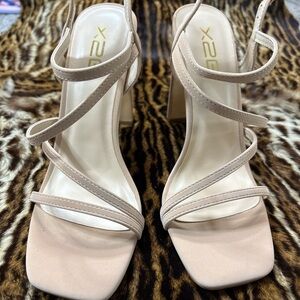 X2 Nude Strappy Heels for Women